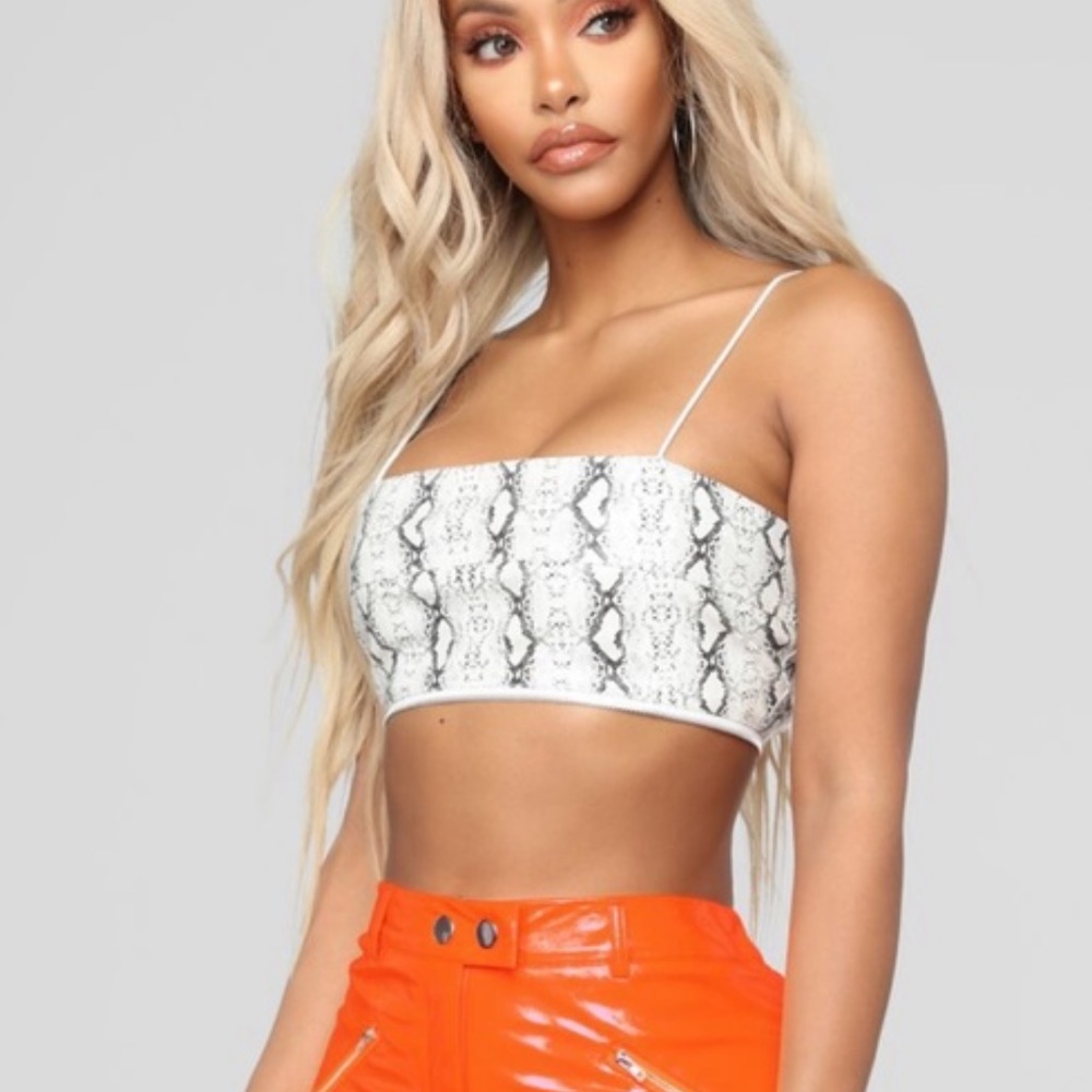 Snake skin crop top